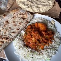 Vegan take away curry and naan!!   at Jaan Indian Express in Weston-super-mare
