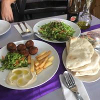 Falafel plate and special salad  at Rubin Mardini in Penang
