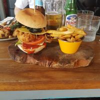 Caulk KFC Burger & Fries (vegan) at The Laundrette in Chorlton