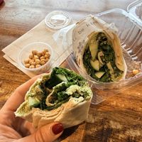 Kale Wrap—sooooo good!  at E+ROSE Wellness Cafe - Gulch in Nashville