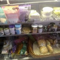 Vegan kimchi, cheeze, yoghurt, tofu etc. at Punto De Origen in Cuernavaca