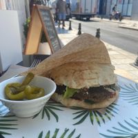 Meatball pitta  at Vegan a la Turca in Bodrum