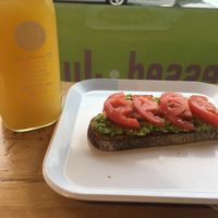 Gold rush and deluxe avocado toast!  at Juice On Main in Medfield