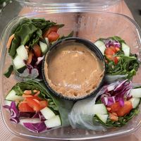 Spring rolls! I highly advice to split these between at least two people because they are SO filling! If you’re super hungry, go for it.  at E+ROSE Wellness Cafe - Brentwood in Brentwood