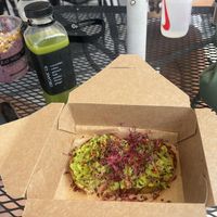 The Pro smoothie bowl and green juice  at E+ROSE Wellness Cafe - Brentwood in Brentwood