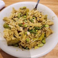 Pesto Pasta with organic tofu at True Food Kitchen in The Woodlands