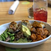 Vegan ancient grains bowl with tofu at True Food Kitchen in The Woodlands