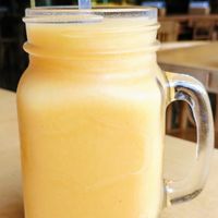 Pineapple sunset smoothie at Hobson in Rosebud