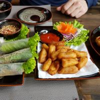 Selection of appetizers at Truc Lam Vien Quan in Hanoi