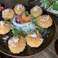 Fried tofu at Truc Lam Vien Quan in Hanoi