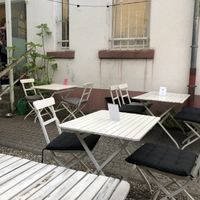 Outside seating   at Wir Komplizen in Frankfurt