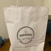 My bag full of delicious sweets  at Radagast Vegan Bakery in Rome