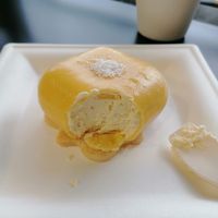 Coconut amd passion fruit mousse  at Radagast Vegan Bakery in Rome