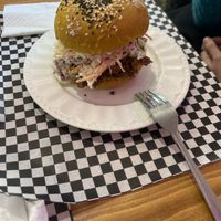 Burger   at Radagast Vegan Bakery in Rome