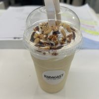 Milkshake peanuts and caramel  at Radagast Vegan Bakery in Rome