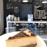 Pumpkin cheesecake  at Radagast Vegan Bakery in Rome