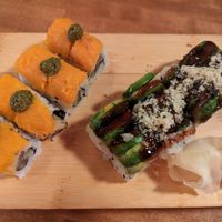 Squash roll and avocado zucchini roll at Cafe Sado in Chester