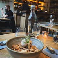 Fruit crumble at Fint in Leeds