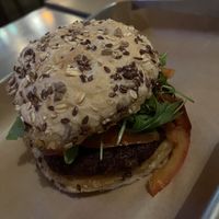 Black bean “bagel"  at Grains 864 in Faro