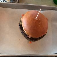 Vegan bean burger at Grains 864 in Faro