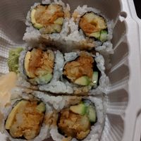 Sweet potato tempura roll at Crystal Fish in Monterey