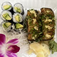 Avocado and Vegita rolls  at Crystal Fish in Monterey