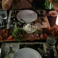 Platter with wine and beer at La Bussola in West Singapore