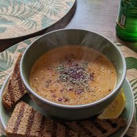Lentil soup at Manipura Ethic Cafe & Bar in Baku
