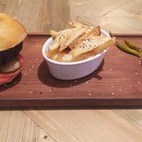 Manipura veggie burger at Manipura Ethic Cafe & Bar in Baku