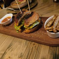 Veggie burger at Manipura Ethic Cafe & Bar in Baku