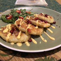 Breakfast meal with potato  at Manipura Ethic Cafe & Bar in Baku