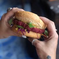 Manipura Veggie Burger at Manipura Ethic Cafe & Bar in Baku