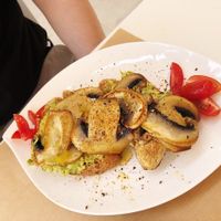 Added an extra topping to the avocado toast :) at Thai Me up in Ios