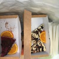 Vegan raspberry and vegan cheesecakes to at Cafe Oha  in Frederiksberg