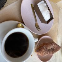 Coffee and two pastries.  at Kattakaffihusid in Reykjavik