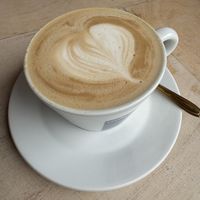 Latte with oatmilk   at Kattakaffihusid in Reykjavik