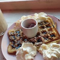 Waffle at Kattakaffihusid in Reykjavik