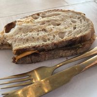 Avocado, cheese, tomato sandwich at Kattakaffihusid in Reykjavik