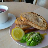 Avo on toast + tea at Kattakaffihusid in Reykjavik