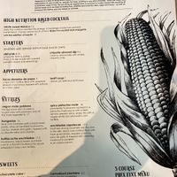Vegan menu   at Mayahuel in Sacramento