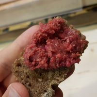 Really nice and spicy vegan paté at Vegan Italy in Tallinn