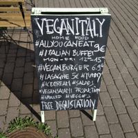 Sign at Vegan Italy in Tallinn
