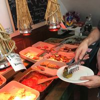 lunch buffet  at Vegan Italy in Tallinn