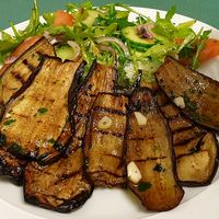 grilled melanzane at Vegan Italy in Tallinn