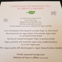 Menue at Brigit's Bakery in London