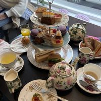 Vegan high tea bites.  at Brigit's Bakery in London