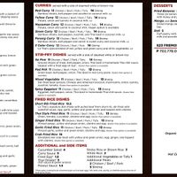 Le Thai Downtowns Menu at Le Thai in Las Vegas
