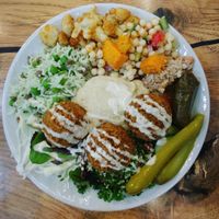 Falafel plate  at Falafel Place in Collingwood