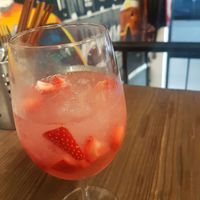Strawberry Fizz Cocktail at V-Vego in Adelaide