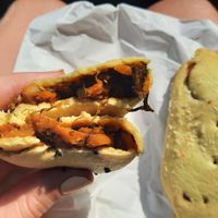 'Chana-rama' pie - spiced chickpeas at The Black Olive Delicatessen in Southwold